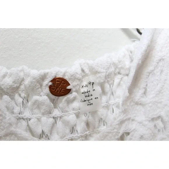 FP One Free People Adella Lace Sheer Slip Dress White Women's Size XS H14119 - Picture 6 of 13